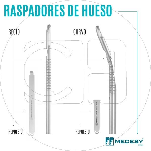 RASPADOR DE HUESO - RECTO / CURVO - MEDESY